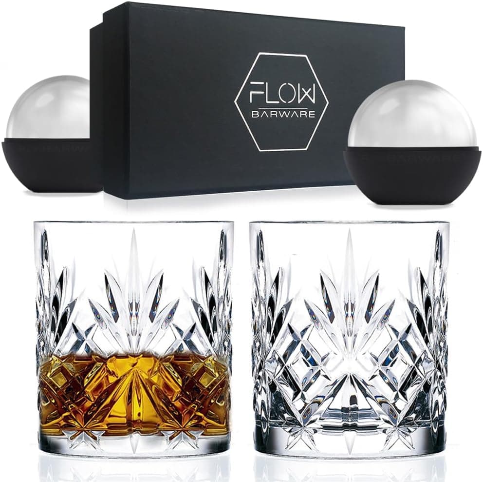 Crystal Whisky Glasses Gift Set