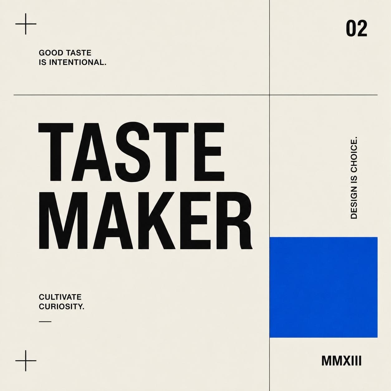 Tastemaker — marketype card
